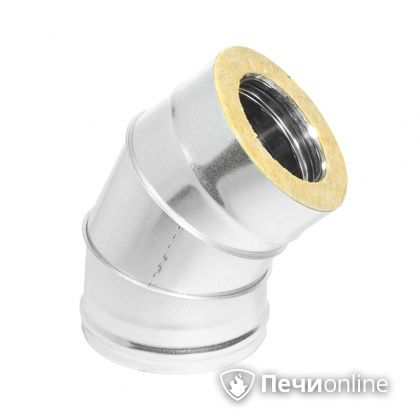 Колено 135° (45°) Теплов и Сухов Отвод Термо 45* ОТ-Р 430-0.5/оцинковка D150/210 в Качканаре