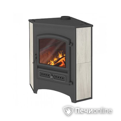 Печь-камин Этна (БКД) угловой беж. 9 кВт (150 кв.м) в Качканаре