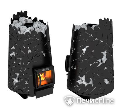 Дровяная печь-каменка GrillD Dubravo 180 short black в Качканаре