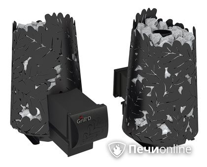 Дровяная печь-каменка GrillD Dubravo mini long black в Качканаре