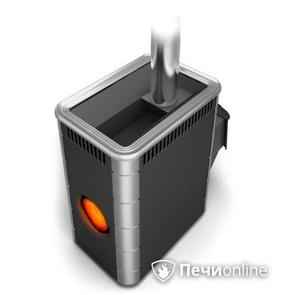 Дровяная банная печь TMF Аврора Inox ДА Иллюминатор антрацит НВ  в Качканаре