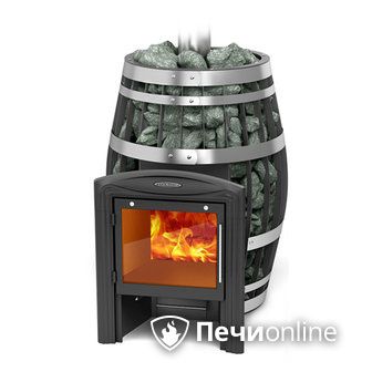 Дровяная банная печь TMF Саяны XXL 2015 Carbon Витра с закрытой каменкой в Качканаре