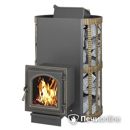 Дровяная банная печь Везувий Скиф с закрытой каменкой (270) в Качканаре
