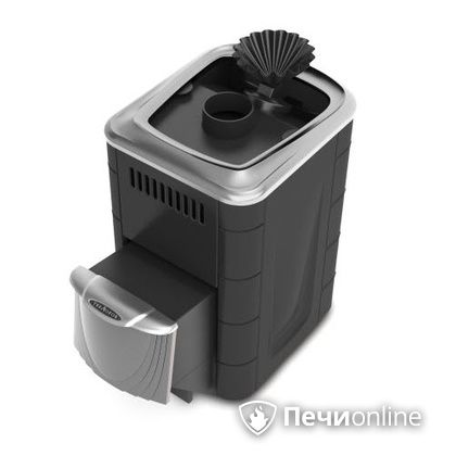 Дровяная банная печь TMF Гейзер Мини 2016 Carbon закрытая каменка нержавеющая дверь антрацит в Качканаре