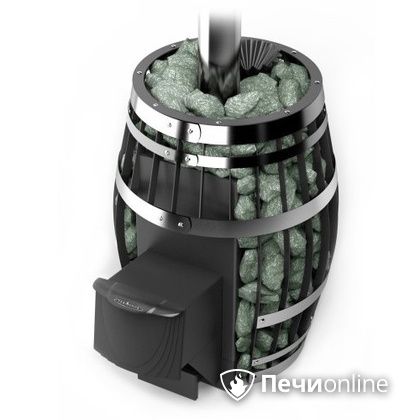 Дровяная банная печь TMF Саяны XXL 2015 Inox с закрытой каменкой и теплообменником дверь антрацит в Качканаре