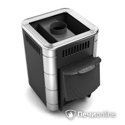 Дровяная банная печь TMF Оса Inox дверь антрацит короткий канал антрацит в Качканаре