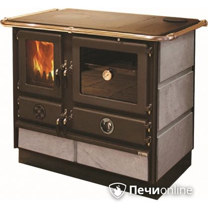 Отопительно-варочная печь MBS Thermo Magnum Stone R с теплообменником и духовым шкафом в Качканаре